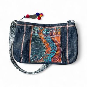 Laurel Burch Shoulder Bag Psychedelic Cats NWOT